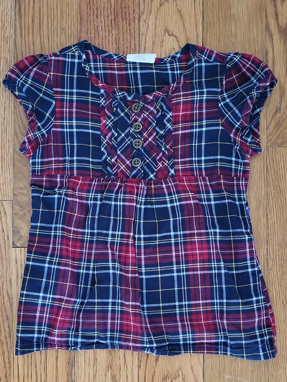 🍎Little Girls Plaid Dress Shirt